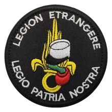 French Foreign Legion Patch 8x8cm Military Embroidered Badge Antique Brass Sew or IronOn