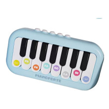 (Teclado electrónico de bolsillo azul) Mini pequeño patrón de piano de bolsillo