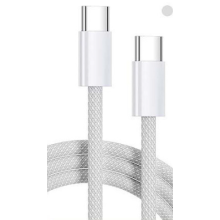 Braided Fast Charger Cable Type-C To Type-C 1m White