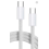 Braided Fast Charger Cable Type-C To Type-C 1m White 1