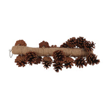Vogelbei-Spielzeug aus Holz, Tannenzapfen für Schnabelformen, hängendes Papageienspielzeug, 40 cm