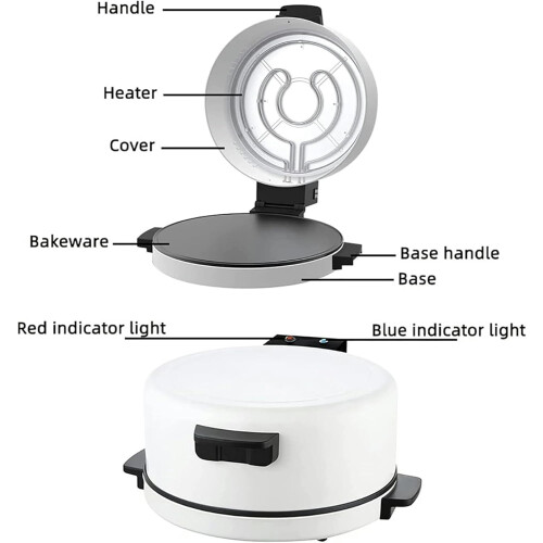 Electric Pizza Maker 2000W Countertop Oven with Smart Temperature Control and NonStick Surface 2
