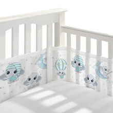 Baby Crib Bumper with Breathable Mesh Design, Soft Safe Cot Liner, 360 Full Crib Protection A11