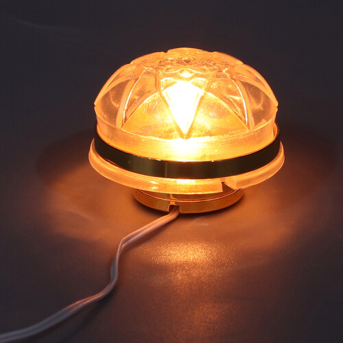 Miniature Dollhouse Chandelier 1:12 Plastic Metal, Replaceable Bulb 2
