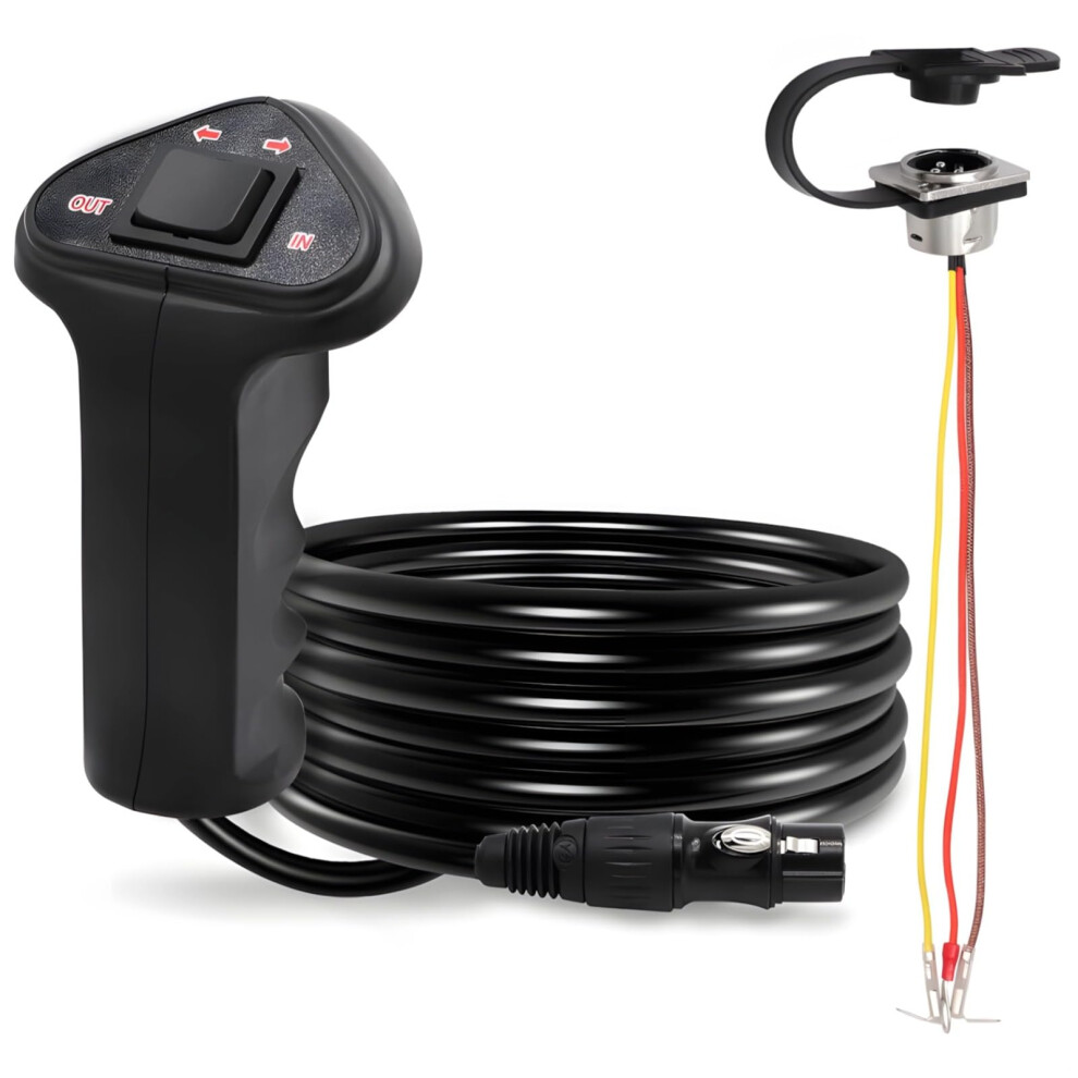 Wired Remote Control For Winches 12 Ft Cable Ergonomic Handheld Remote For 12000 Lb Atv Utv Winches And Accessories 9347817614909
