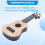 Beige, Klassisk Ukulele Gitarrleksak för Barn, Tidig Utbildning, Liten GitarrfesttillbehöR Justerbar 4