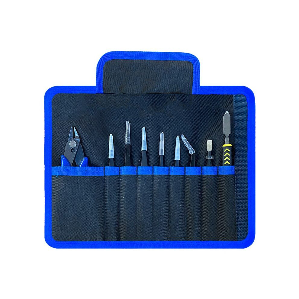 9PCS/Set Tweezers Electronic Diagonal Pliers Set  Stick Bag False Eyelash Extension Clip Pliers Eyebrow Tweezers