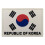 PVC Korea Flag Patch Black White Tactical Morale Patch Weather Resistant 2 Sizes 1