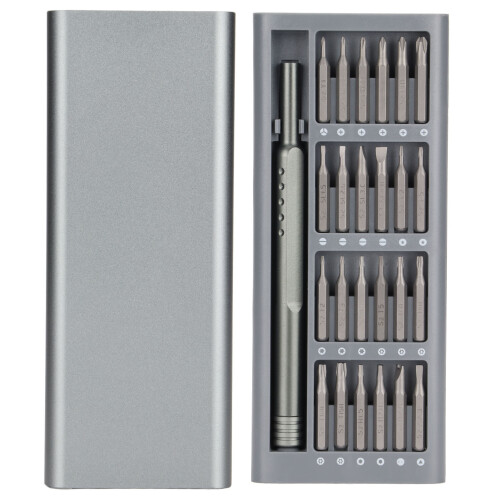 CNC-Machined Bits Precision Screwdriver Set for Compact Storage Case, Magnetic Features