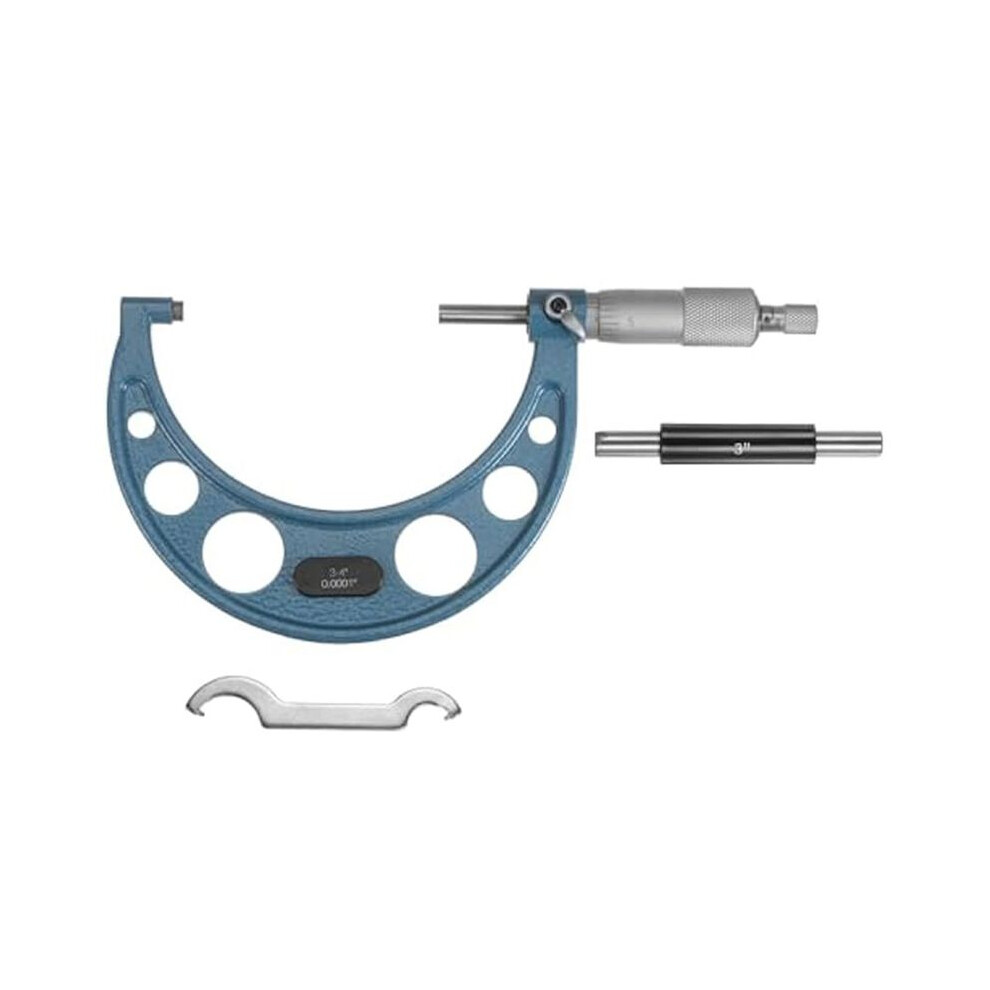 Outside Micrometer,3-4 Inch Machinist Micrometer, 0.0001 Inch Graduation Micrometer Set, Micrometer Machinist Tool 6032421931919