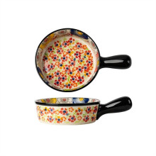 Ceramic Baking Dish Lasagna Pan Oven and Microwave Safe with Double Ear Handles 16.3cm
