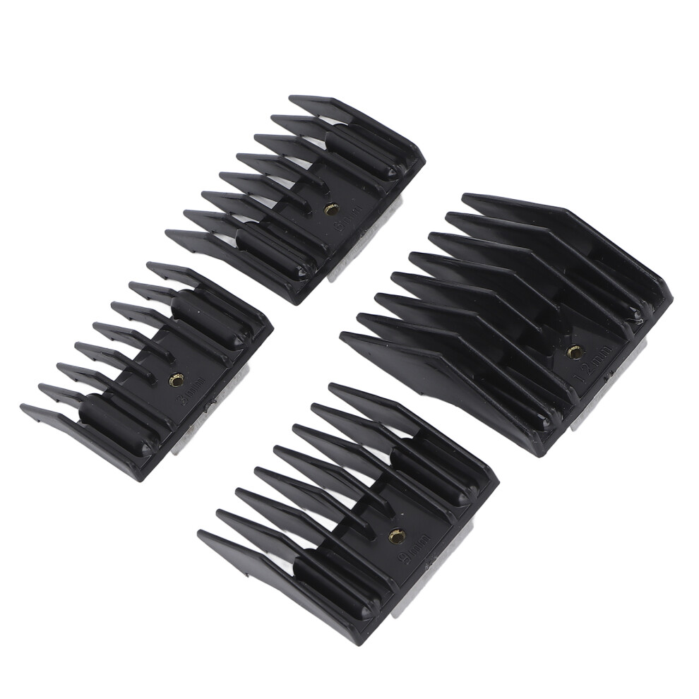 Unisex 4Pcs Hair Clipper Guide Comb Set For Home Salon, Abs Alloy, Portable