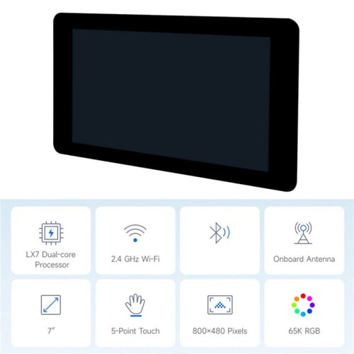 2X ESP32-S3 Placa de Desenvolvimento com Tela Sensível Ao Toque de 7 Polegadas 800x480 WiFi  5 para GUI LVGL HMI ESP32 1