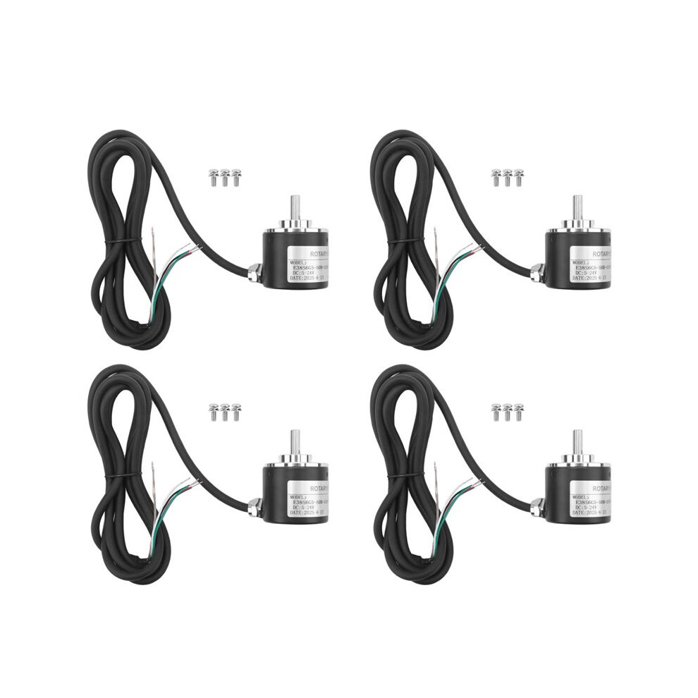 4X Rotary Incremental Encoder 38S6g5-B-G24n Ab 2-Phase Connection 50P/R 5-24V Solid Shaft Open Collector Npn Output 6032790341593
