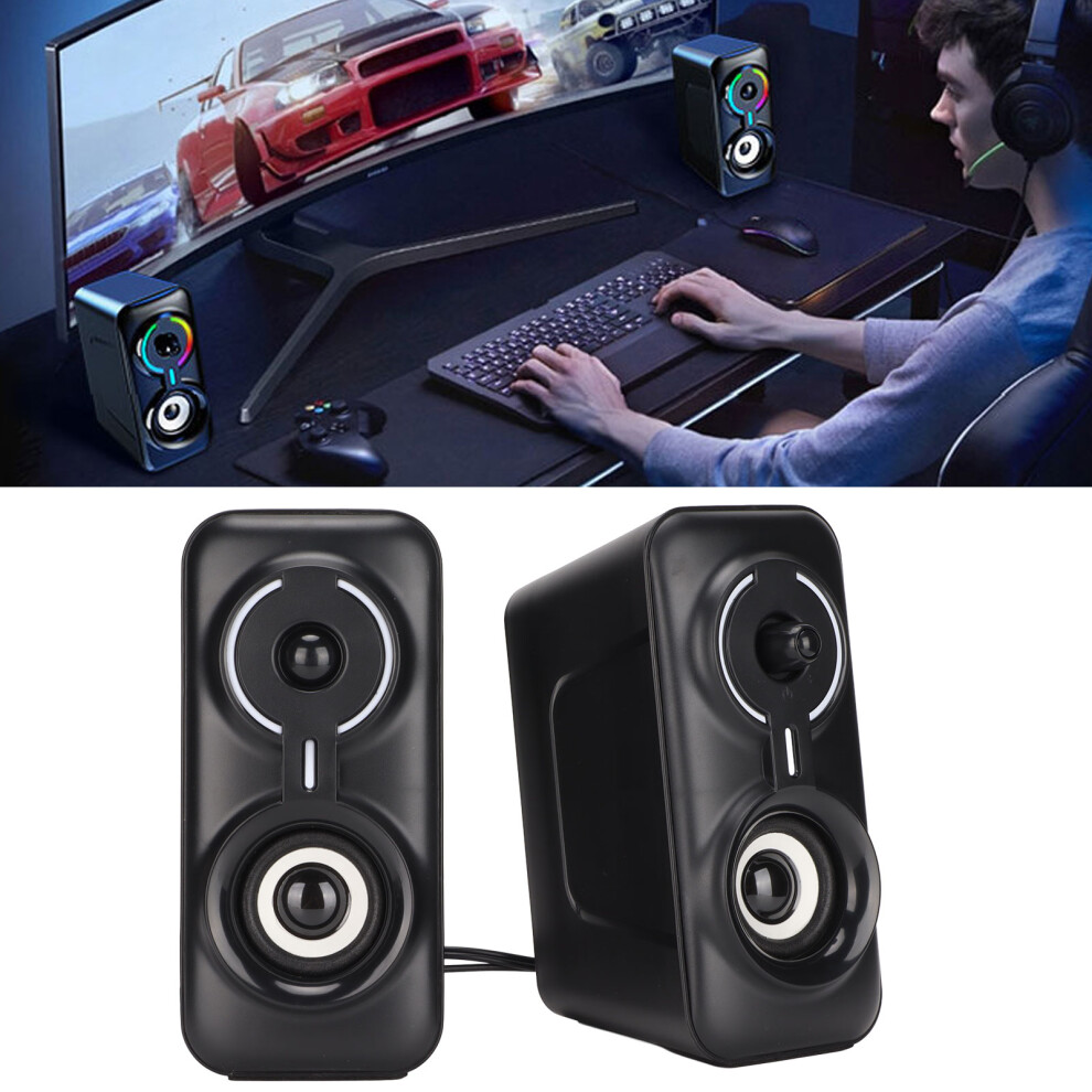 Wired Desktop Rgb Laptop Speaker With 3W Subwoofer, Abs Body 7901382321611