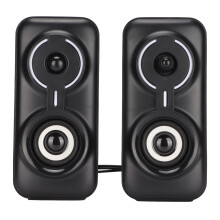 Compact Design Multimedia Speakers, USB Powered Portable System With Rich Audio For Desktop And Laptop Use, Volume Control & Plug And Play Stereo Soun