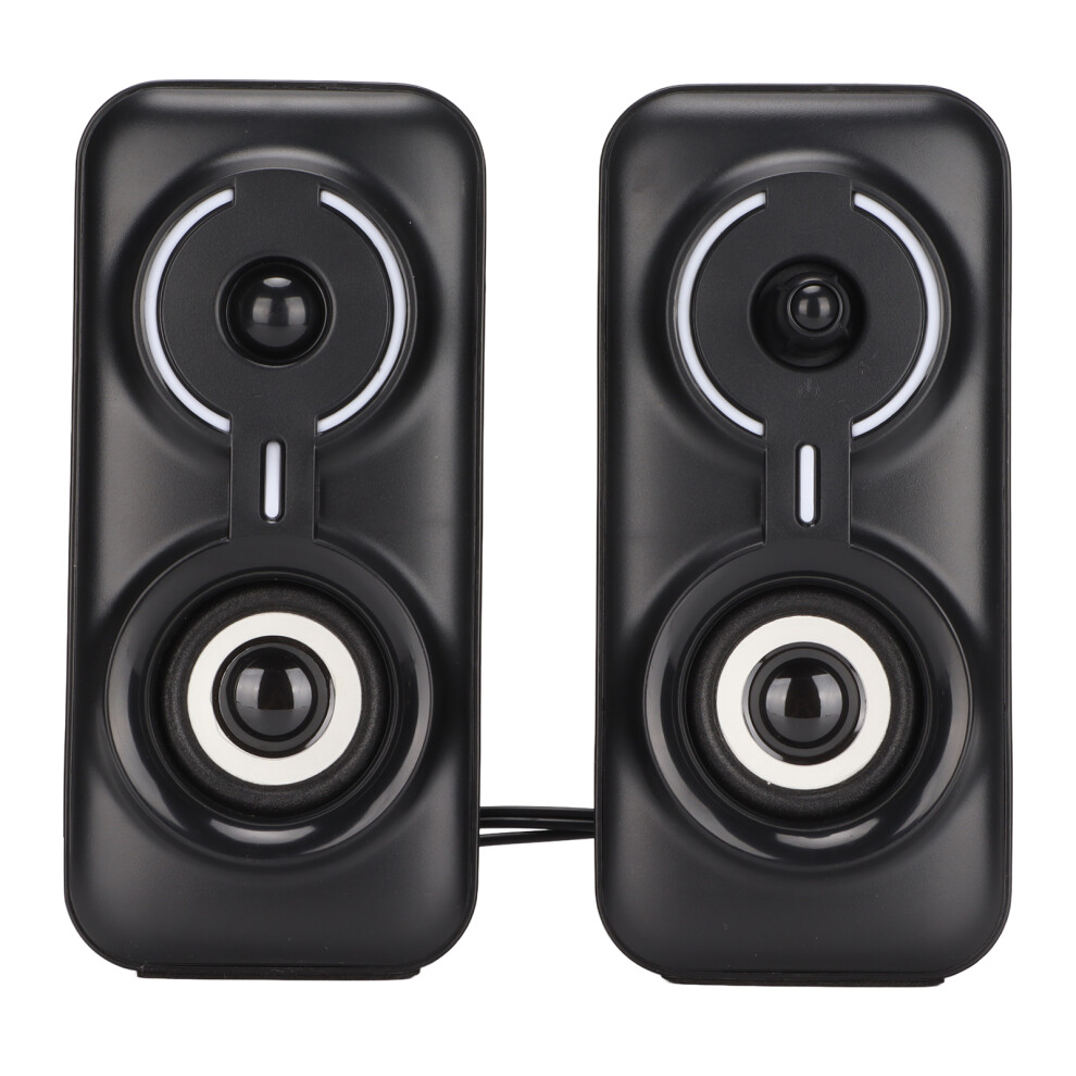 Plug And Play Multimedia Speakers, Noiseless Sound Rich Audio For Desktop And Laptop, Compact Design With Usb Powered Portable Stereo Sound System 9138057536331