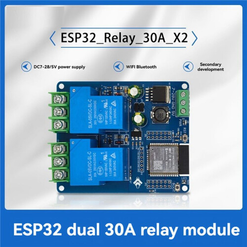 3X DC7-28/5V Power Supply WIFI  2-Channel 30A Relay Module Development Board ESP32 Secondary Development 2