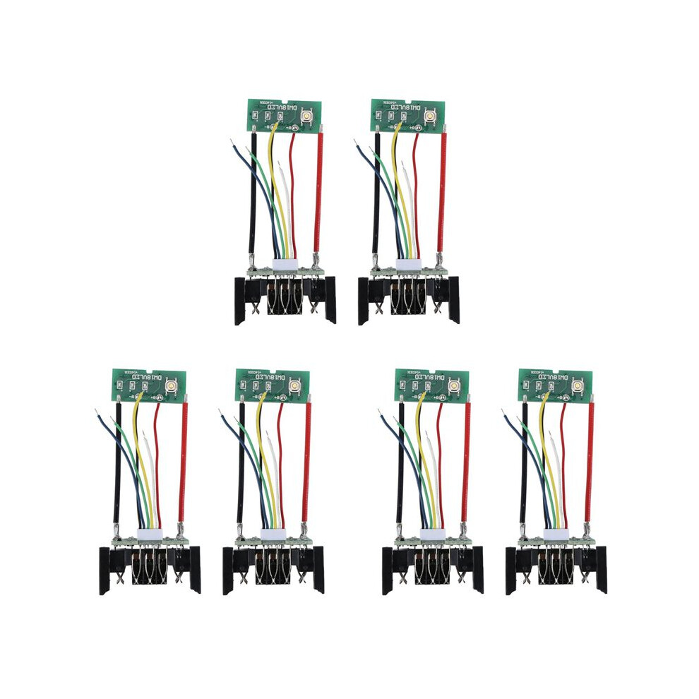 6Pcs Dcb200 Li-Ion Battery Pcb Charging Protection Circuit Board For 18V 20V Dcb201 Dcb203 Dcb204 6033461074949