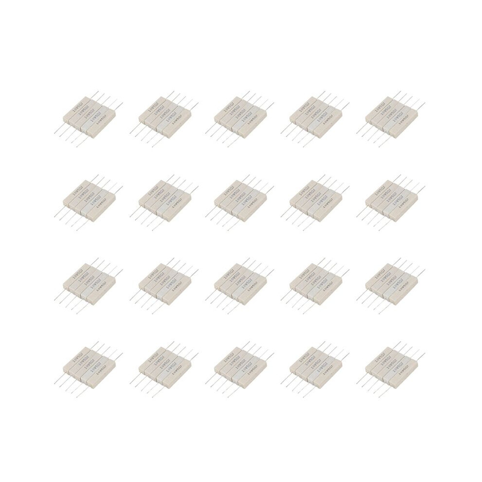 100Pcs Wirewound Ceramic Cement Resistor 5 Ohm 10W Watt 5% 6033909094089