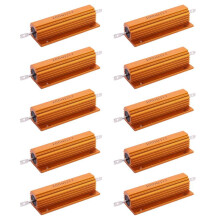 10X Gold Aluminum Clad Power Resistor Resistance 100W, 1 Ohm 1R