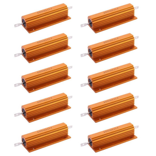 10X Plaque Or Aluminium Resistor Resistance 100W, 1 Ohm 1R