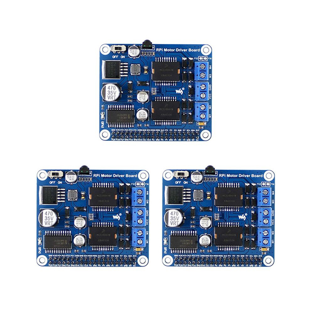 3X Waveshare For Raspberry Pi Rpi Motor Driver Board Mc33886 Drives Expansion Board For Raspberry Pi 6032645608581