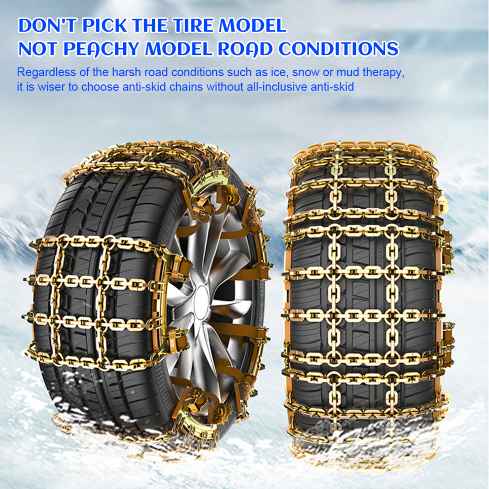 Anti Skid Snow Chains For Car Suv Truck 215/50R17 - Fast-Fit Tire Chains 9421376367947