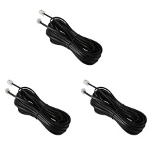 3X RJ11 6P4C Cuerda Cable de Telefono Modem ADSL 10 Metros