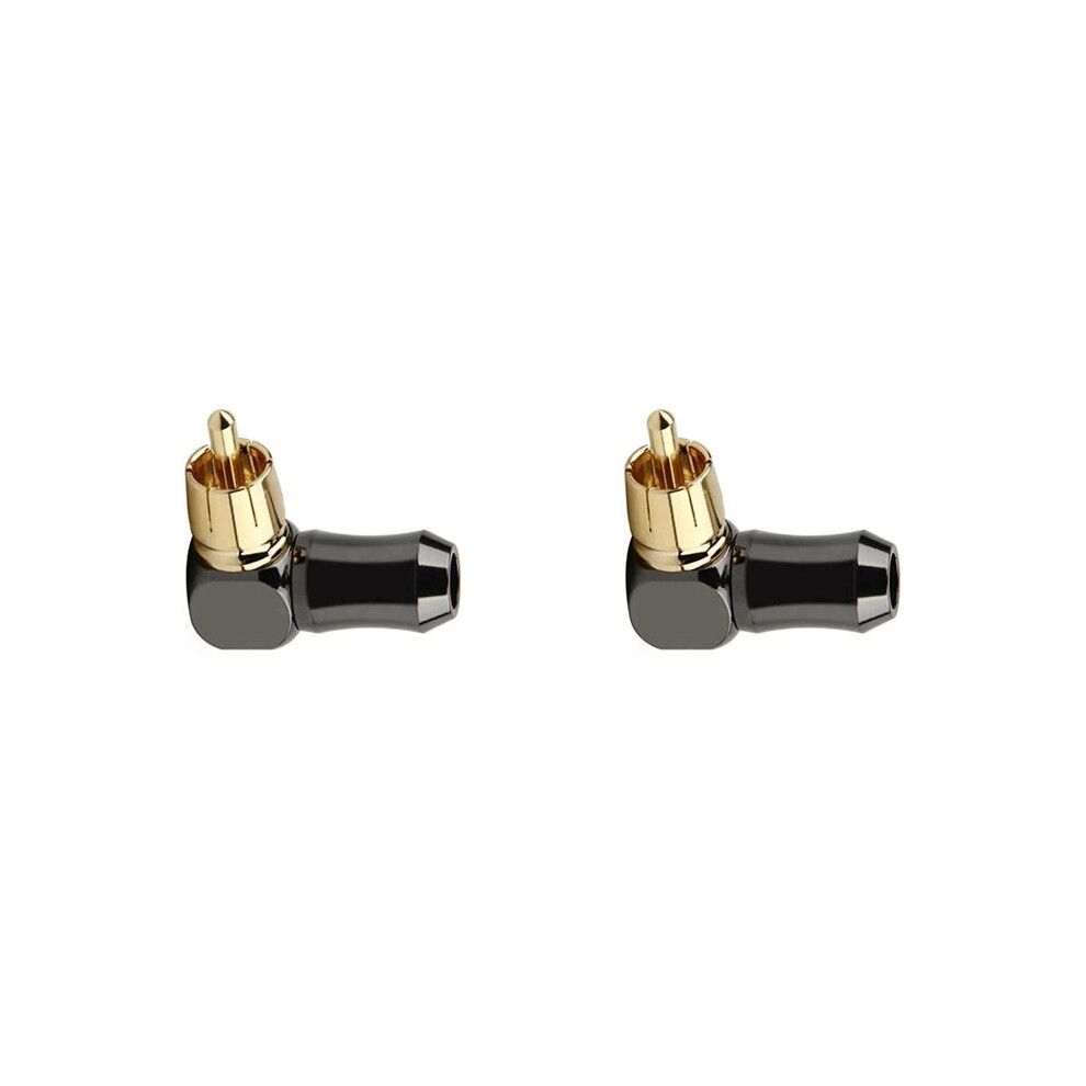 2Pcs Rca Connector Audio Plug Male 90 Degree Right Angle Elbow Speaker Terminal Conector For Soldering Video Cable 6032981929166