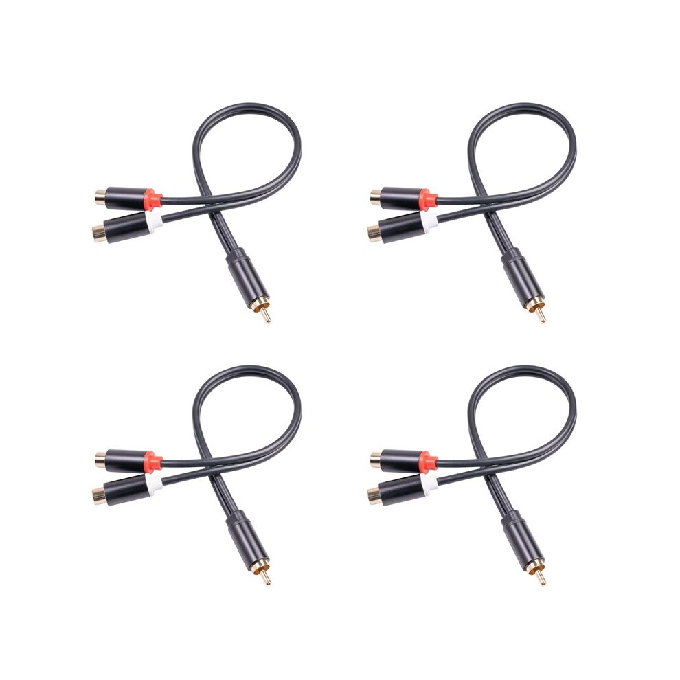 4X Rca Male Cable To 2Rca Female Audio Cable 2 Rca Male Splitter Aux Cable For Tv Pc Dvd Speaker Amplifiers Subwoofer 6032656549651