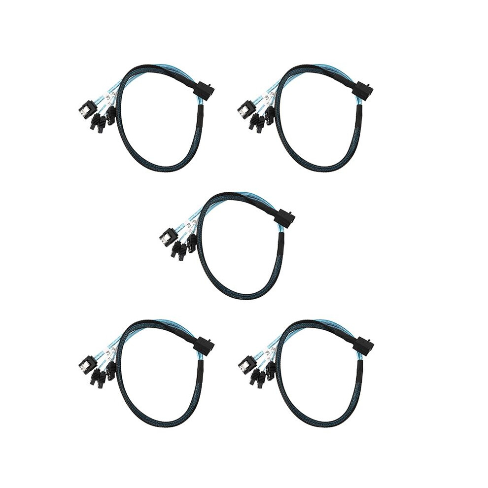 5X Internal Sas To Cable, Sff-8643 To Forward Breakout Compatible With Controller Hard Drive (1.6Ft) 6033227152263