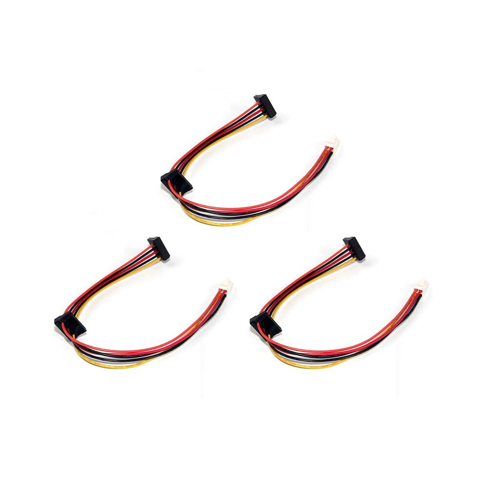 3X Atx Motherboard 4Pin To 2-Port Serial Ata Hard Drive Adapter Power Cable For Ipc & Tax Controller 18Awg 6032338612376