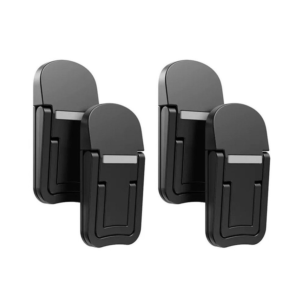 4Pcs Portable Laptop Stand Computer Riser Lift Self-Adhesive Foldable Invisible Notebook Adjustable Height Stand Black 4711655246755