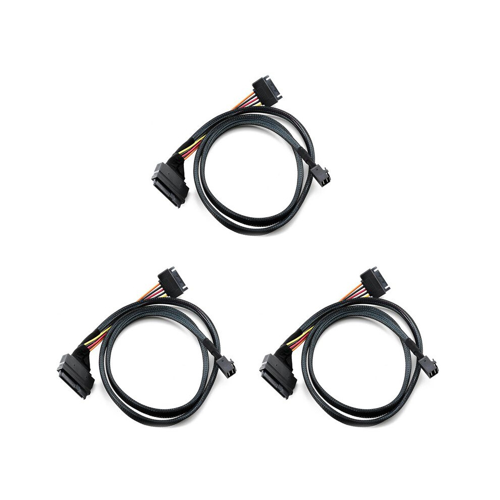 3X Built-In 12G Sas Hd To U.2 36P Sff-8643 To Sas U.2 Sff-8639 Cable With 15Pin Power Supply,For U.2 Ssd 6033227138687