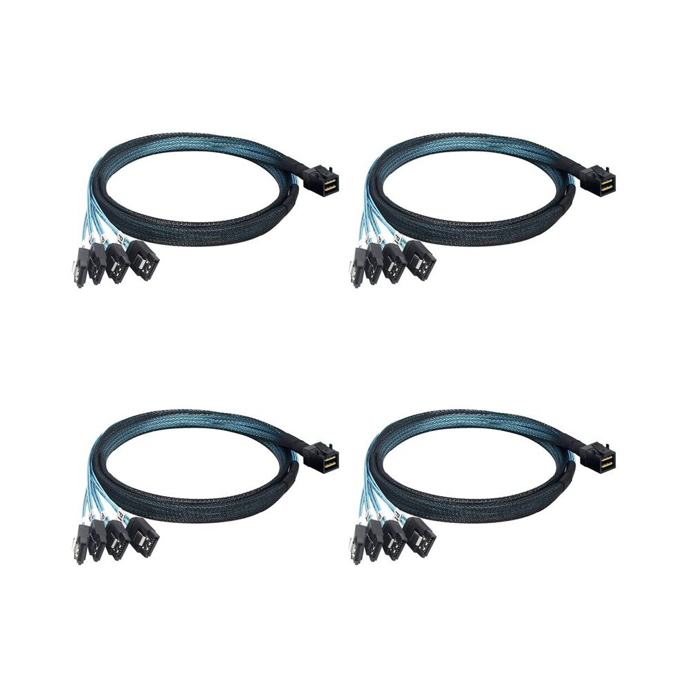 4X Internal Sas To Cable, Sff-8643 To Forward Breakout Compatible With Controller Hard Drive (3.3Ft) 6032790384743