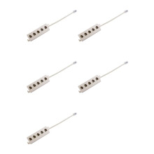 5X Beige RJ11 6P4C Male Plug to 5  6P2C Female Socket Phone  Splitter Adapter