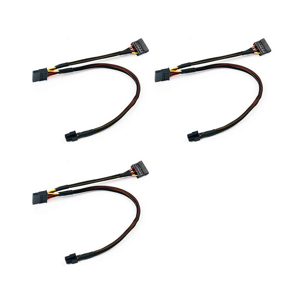 3X Small 6P To Splitter 15P Power Cable Cord For Vostro 3650 3653 3655 Desktop Computer Hdd Ssd Power Cable 6031681269237