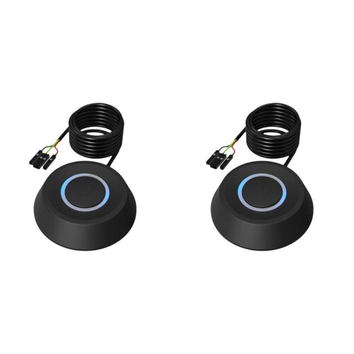 2X Computer  1.8m PC Motherboard External Start Power LED Light Button Extension Cable Round Startup  A