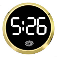 Touch Type Car Clock Gold Interior Watch for Easy Time Management While Driving, Sleek Design and User-Friendly Features