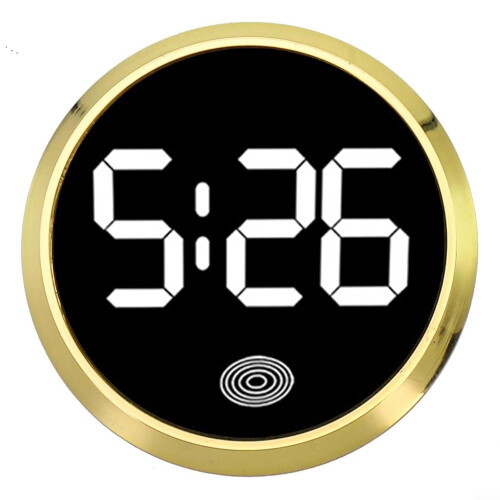 Touch Type Car Clock Gold Interior Watch for Easy Time Management While Driving, Sleek Design and User-Friendly Features 1