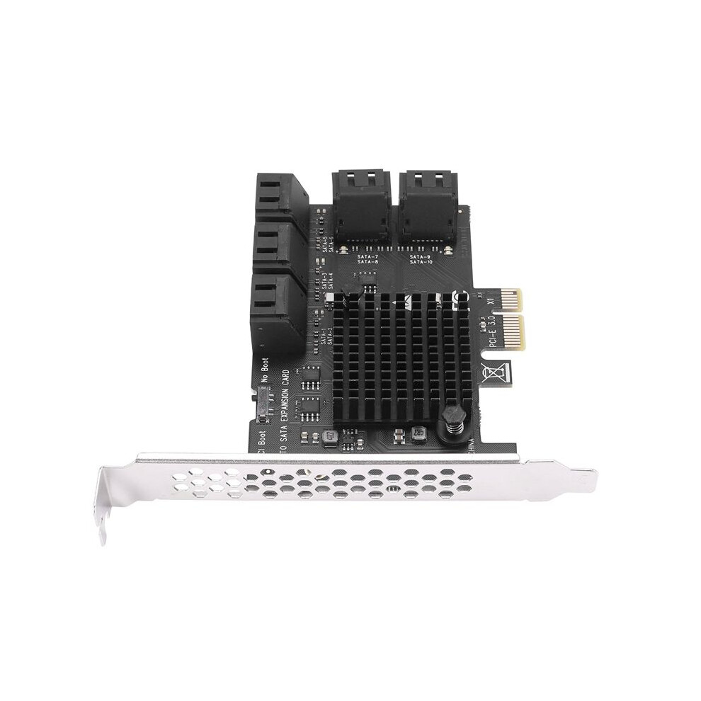 10 Port 3.0 To Pcie X1 Expansion Card Pci Express Adapter Sata3 6G Converter With Heatsink For Windows 6033245231643