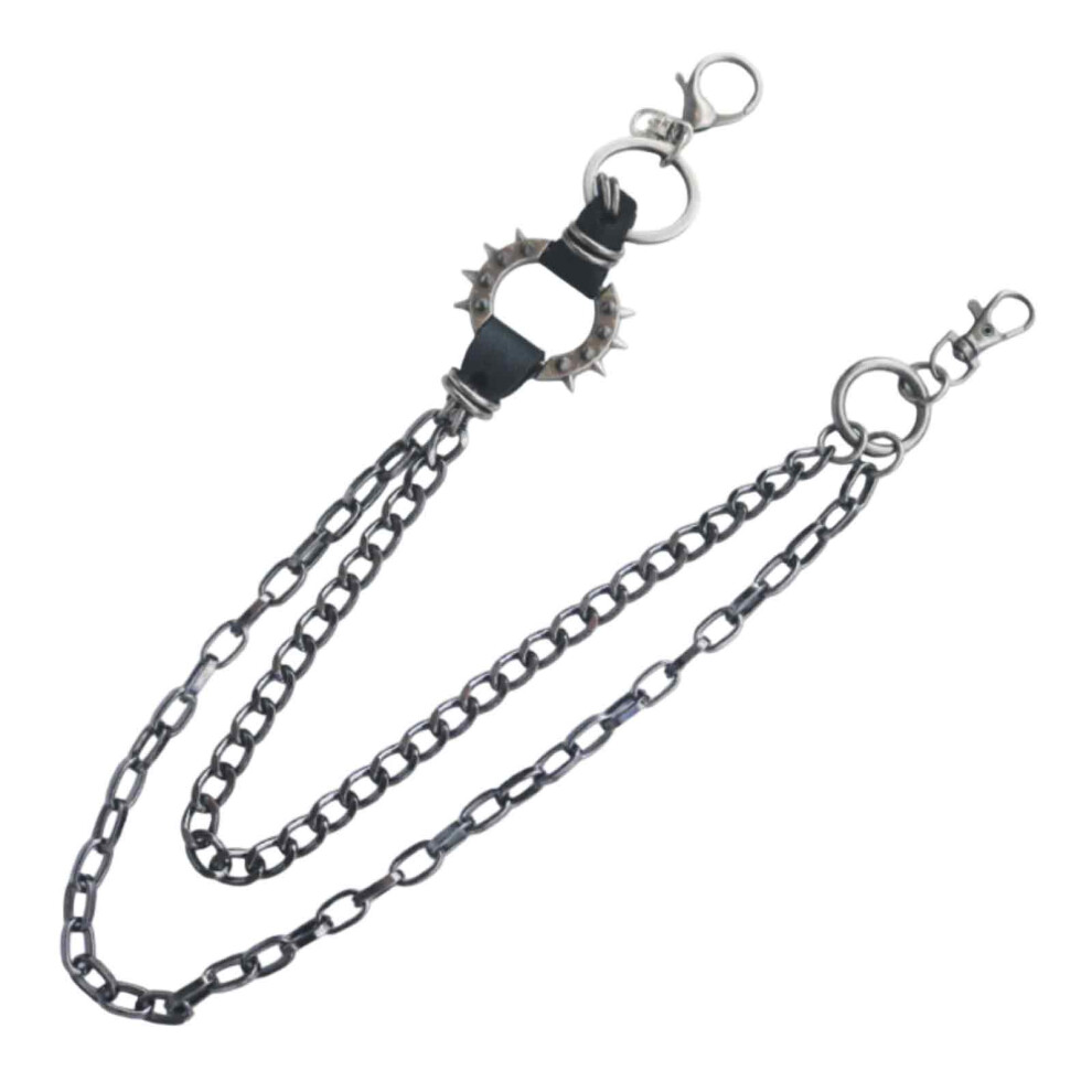 Trousers Chain, Punk Trousers Chain, Jeans Wallet Chain, Hip Hop Handbag Chain, Double Layer Jeans Chains, Belt Chains, Metal Heavy Duty Wallet 9358999785233