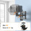 Projector Mount for Wall with Swivel, Premium Cold-Rolled Steel Foldable Projector Wall Mount Featuring Cable Management Clips, Adjustable 7