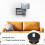 Projector Mount for Wall with Swivel, Premium Cold-Rolled Steel Foldable Projector Wall Mount Featuring Cable Management Clips, Adjustable 5