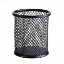 Pencil Holder Office Desk Metal Mesh Round Pen Pot Case Stationery Container