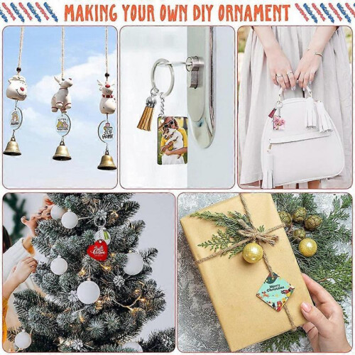 Round/Square/Heart Shape Sublimation Blank Keychains DIY Blank Keychain 1