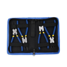 4Piece CRV Circlip Pliers Set with Bent and Straight Tips for Internal and External Snap Rings