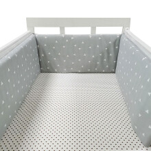 Breathable Baby Crib Bumper with Ties, Soft Padded AntiCollision Cot Liner, A03 250x30cm