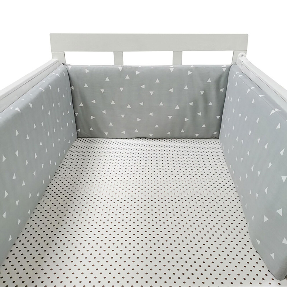 Breathable Baby Crib Bumper with Ties, Soft Padded AntiCollision Cot Liner, A03 250x30cm